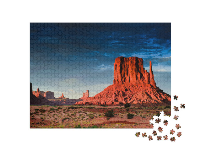 puzzle 1000 dílků „Monument Valley při západu slunce, Utah, USA“