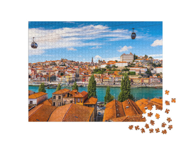 puzzle 1000 dílků „Porto, staré město na řece Douro, Portugalsko“