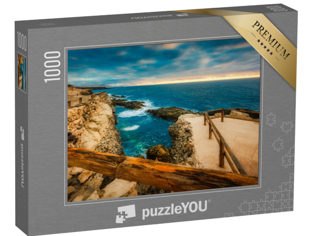 puzzle 1000 dílků „Pláž Ajuy Fuerteventura při západu slunce“