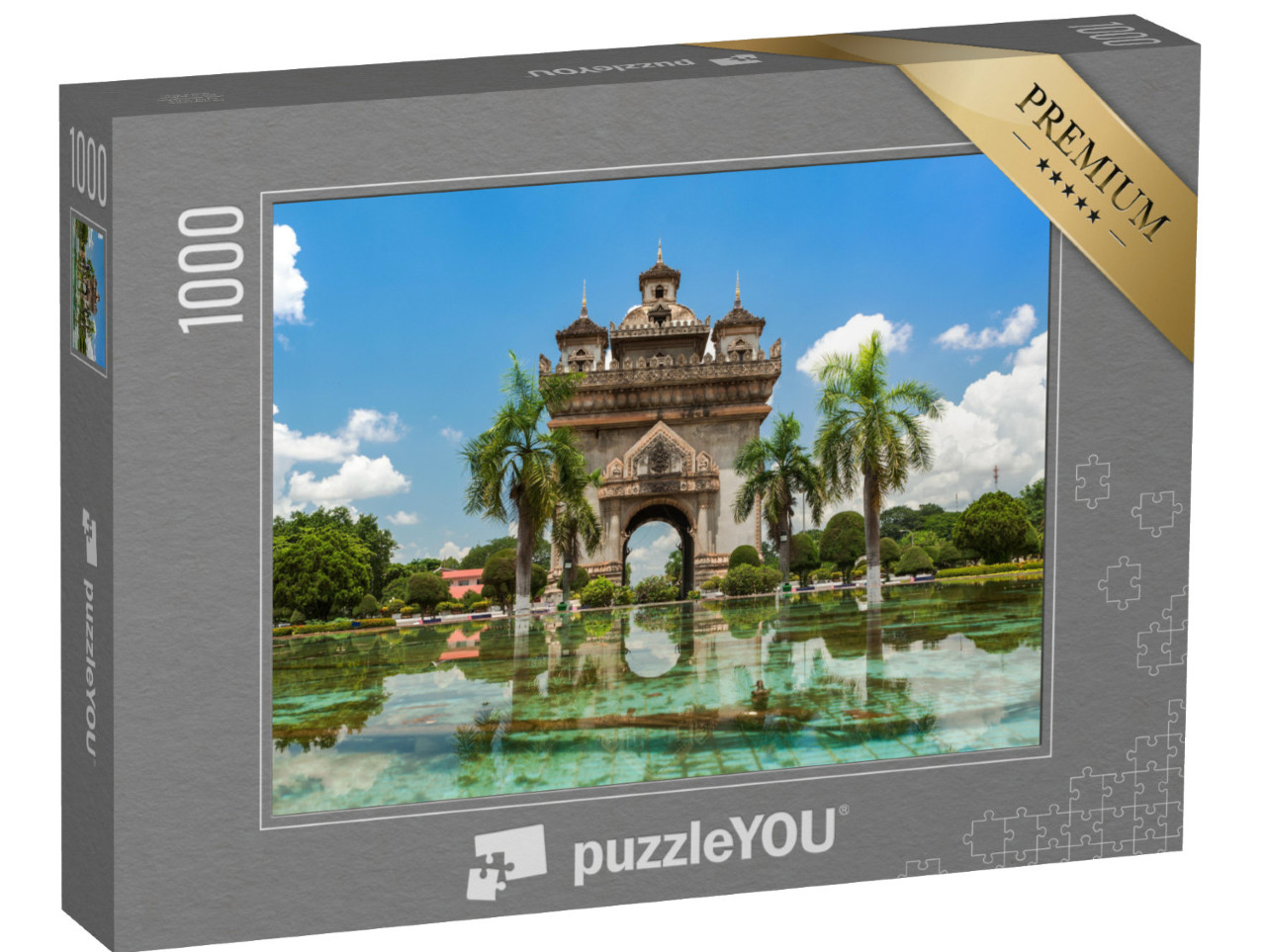 puzzle 1000 dílků „Památník Patuxai ve Vientiane“