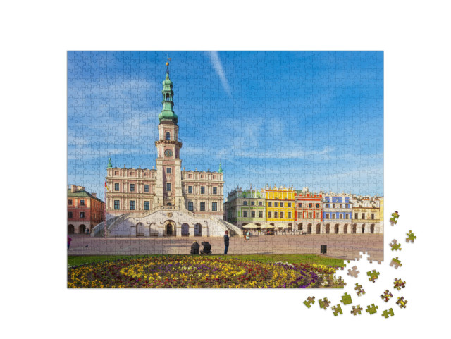 puzzle 1000 dílků „Hlavní trh ve starém centru města Zamosc, Polsko“