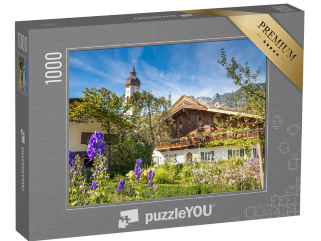 puzzle 1000 dílků „Historické město Garmisch-Partenkirchen, Bavorsko, Německo“