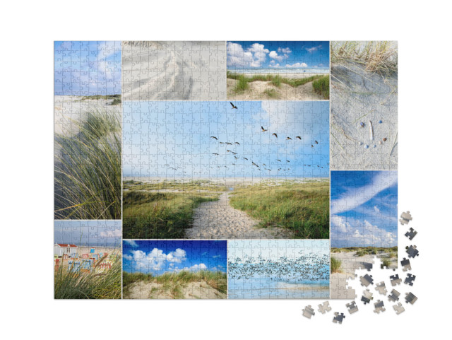 puzzle 1000 dílků XXL „Koláž dojmů z Langeoogu, Německo“
