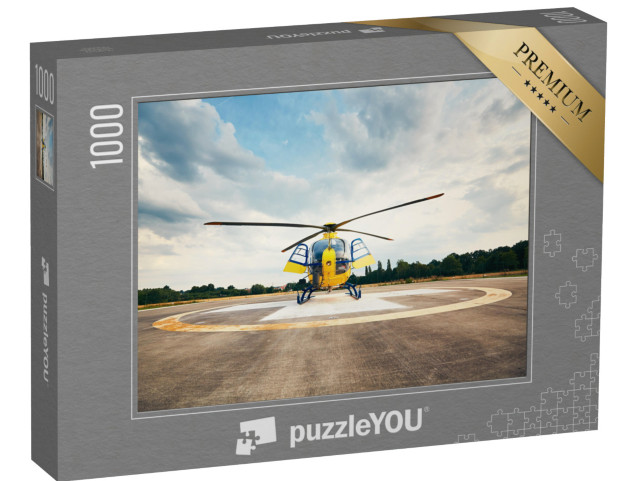 puzzle 1000 dílků „Záchranný vrtulník připravený ke startu“