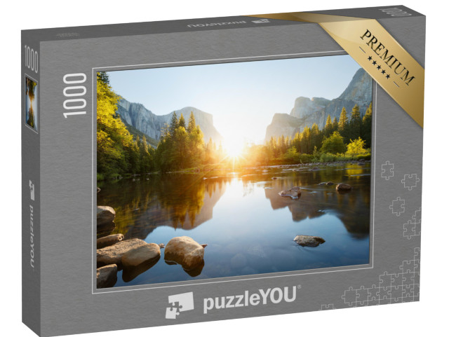 puzzle 1000 dílků „Východ slunce v Yosemitském údolí, Kalifornie, USA“