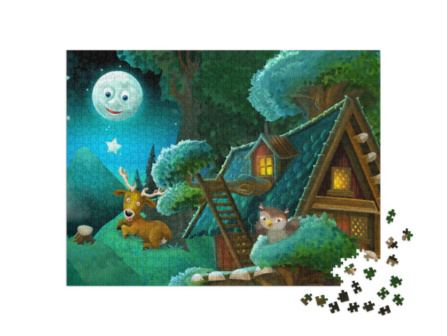 puzzle 1000 dílků „Zvířata v lese“