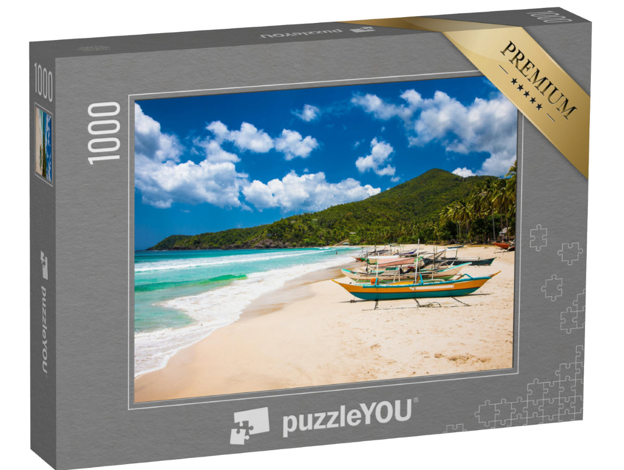 puzzle 1000 dílků „Tradiční lodě, ostrov Palawan, Filipíny“