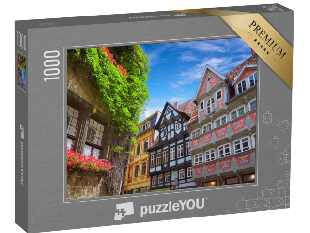 puzzle 1000 dílků „Průčelí města Quedlinburg, Harz, Sasko-Anhaltsko“