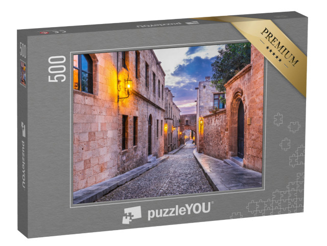 puzzle 500 dílků „Rytířská alej: Ippoton, Rhodos, Řecko“
