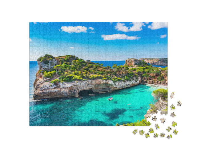 puzzle 1000 dílků „Pláž Mallorca, Španělsko, Středozemní moře“