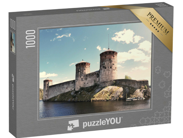 puzzle 1000 dílků „Starý středověký hrad v Savonlinně, Finsko“