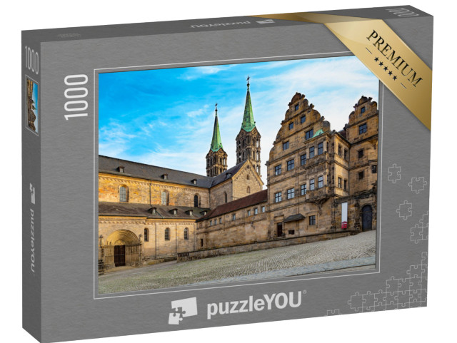 puzzle 1000 dílků „Pohled na starou bamberskou katedrálu, Německo“