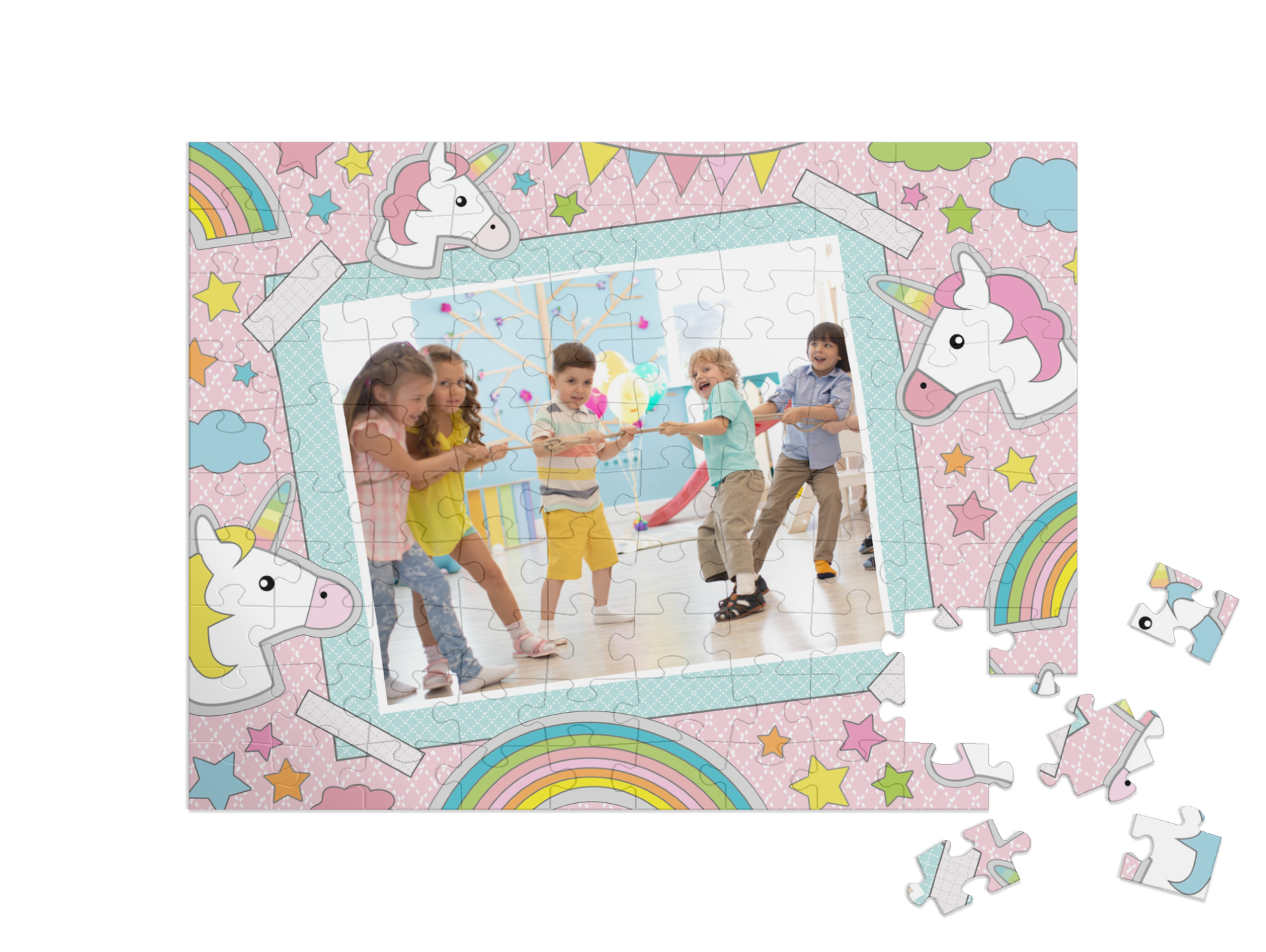 „Samolepky štěstí“ puzzle na šířku