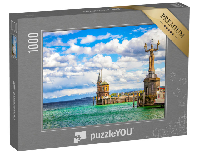 puzzle 1000 dílků „Město Kostnice u Bodamského jezera“