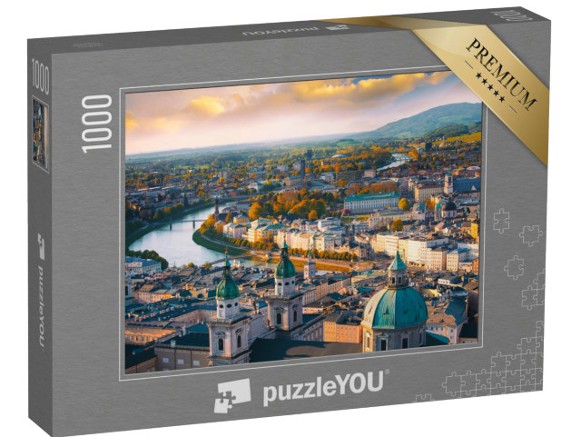 puzzle 1000 dílků „Podzimní pohled na Salzburg, Rakousko“