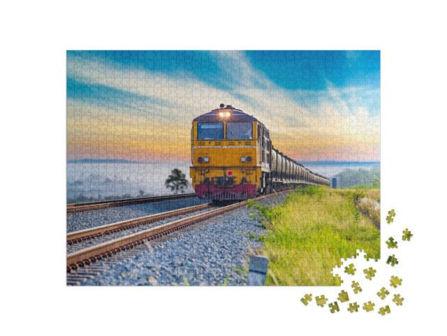 puzzle 1000 dílků „Vlak na cestě“