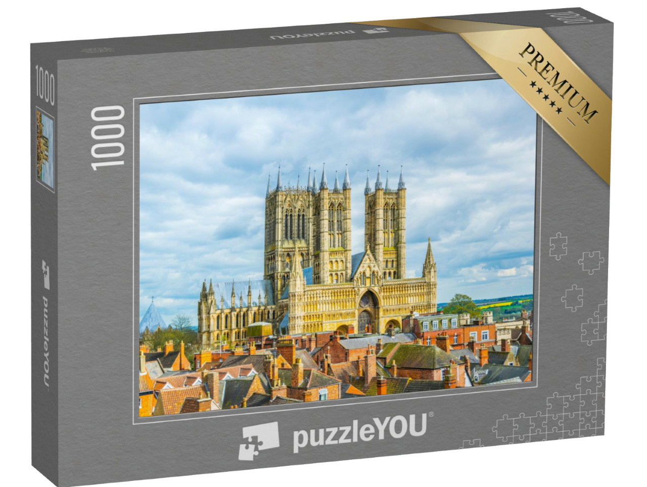 puzzle 1000 dílků „Lincoln Cathedral, Anglie“
