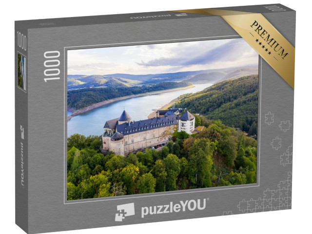 puzzle 1000 dílků „Edersee, zámek Waldeck, Hesensko, Německo“