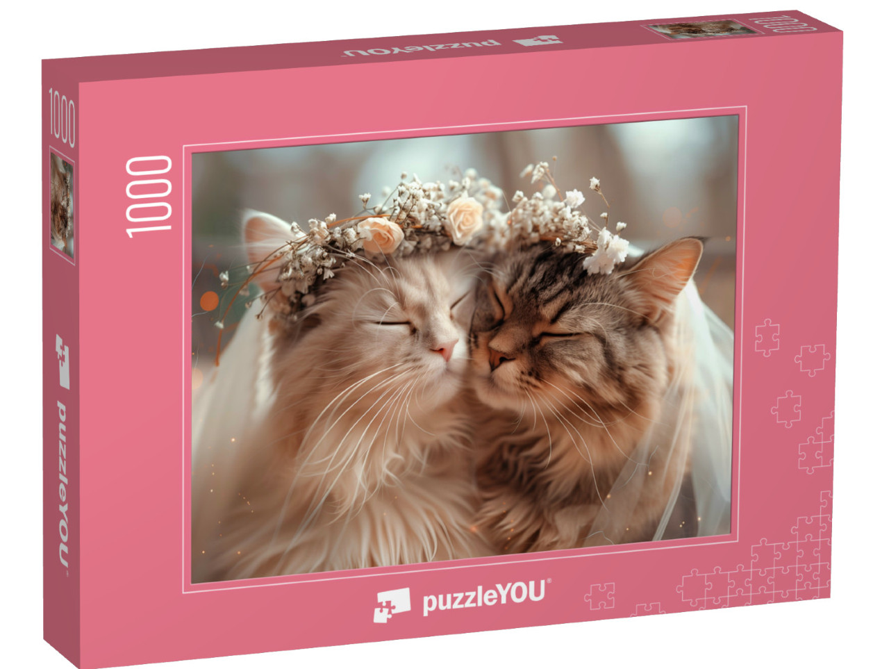 puzzle 1000 dílků „Kočičí láska navždy“