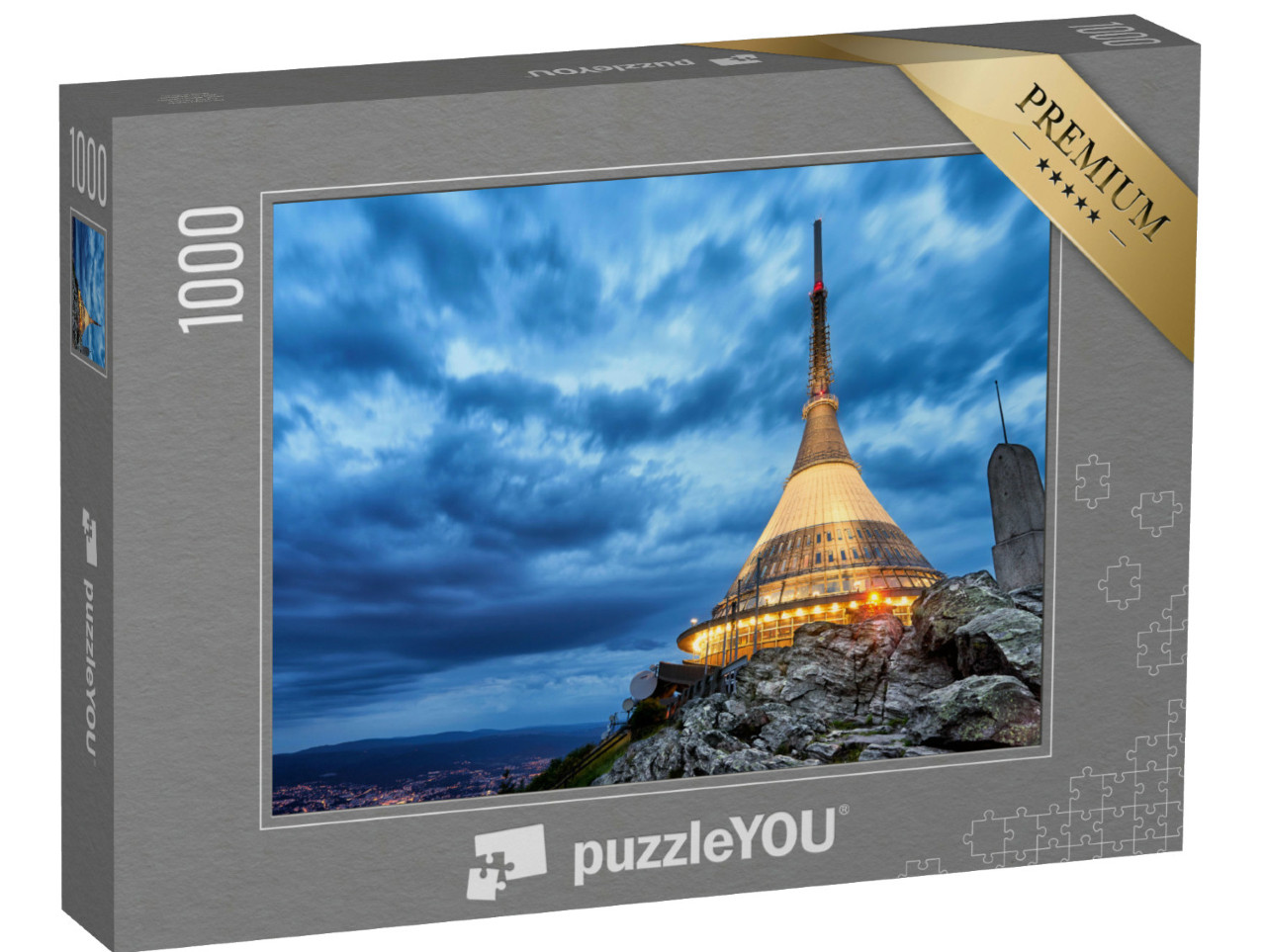 puzzle 1000 dílků „Rozhledna Ještěd, Česká republika“