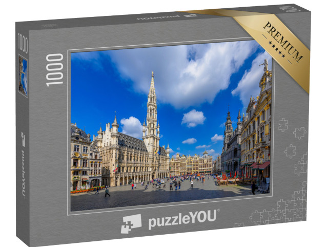 puzzle 1000 dílků „Náměstí Grote Markt s radnicí a Královským domem v Bruselu, Belgie“