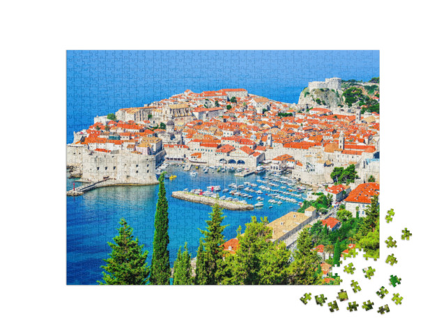 puzzle 1000 dílků „Krásný Dubrovník na Jadranu v Chorvatsku“