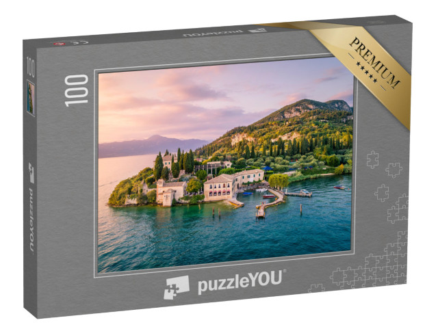 puzzle 100 dílků „Punta San Vigilio u jezera Garda, Itálie“