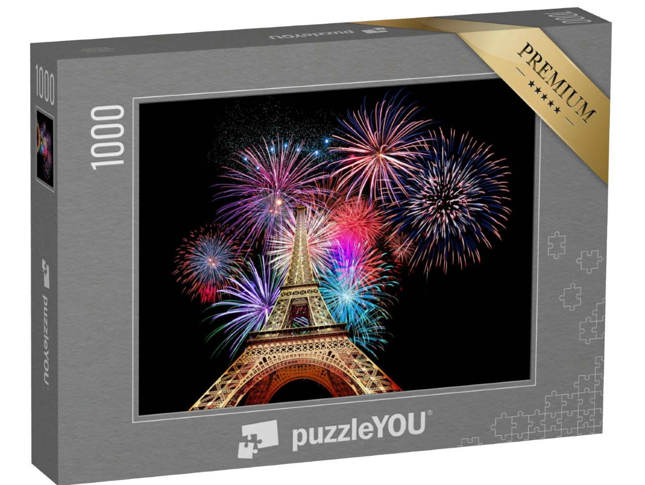 puzzle 1000 dílků „Vyobrazení Eiffelovy věže, pařížské dominanty, s...“