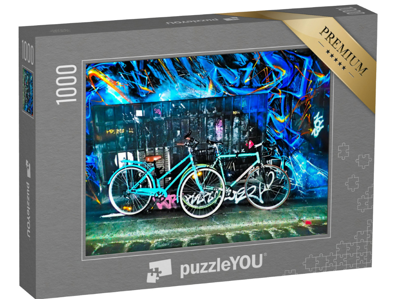 puzzle 1000 dílků „Jízdní kola a graffiti“