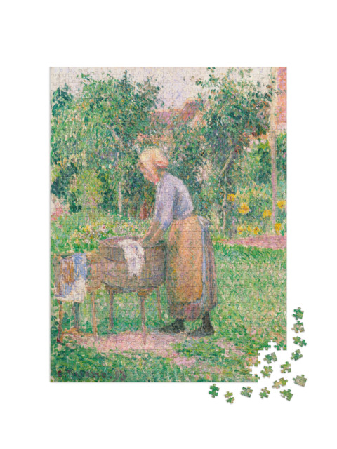 puzzle 1000 dílků „Camille Pissarro - Pračka v Éragny“