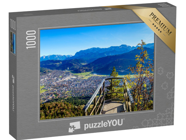 puzzle 1000 dílků „Kramerberg a Felsen-Kanzel v Garmisch-Partenkirchenu, Bavorsko“