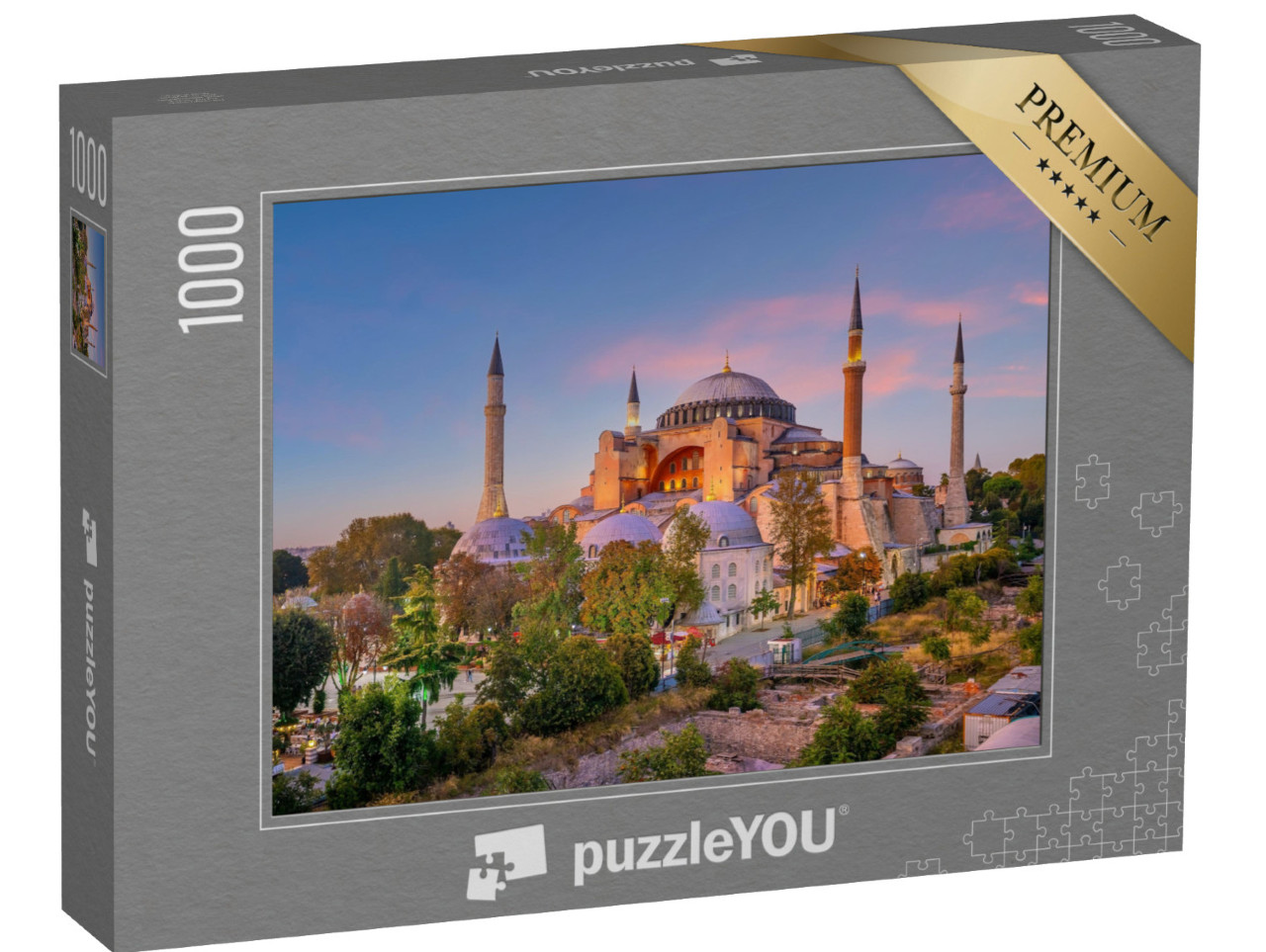 puzzle 1000 dílků „Krásný pohled na Hagia Sofia v Istanbulu, Turecko“