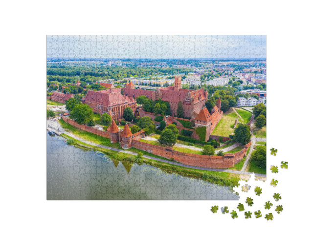 puzzle 1000 dílků „Hrad Malbork, křižácká pevnost, Marienburg, Polsko“