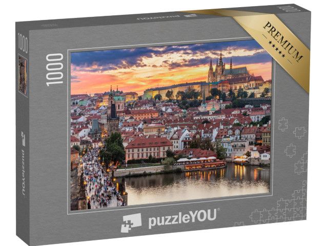 puzzle 1000 dílků „Praha - Česká republika - Pohled na Karlův most“