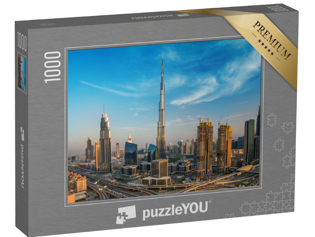 puzzle 1000 dílků „Dubajské panorama s krásným městem“