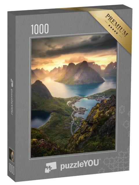 puzzle 1000 dílků „Široká oblast Reinebringen v Norsku“