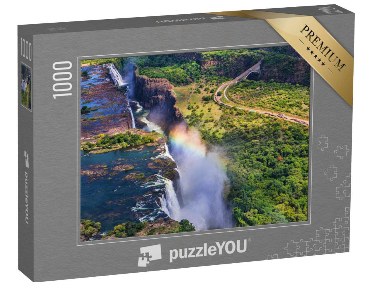 puzzle 1000 dílků „Duha u Viktoriiných vodopádů v Zimbabwe“