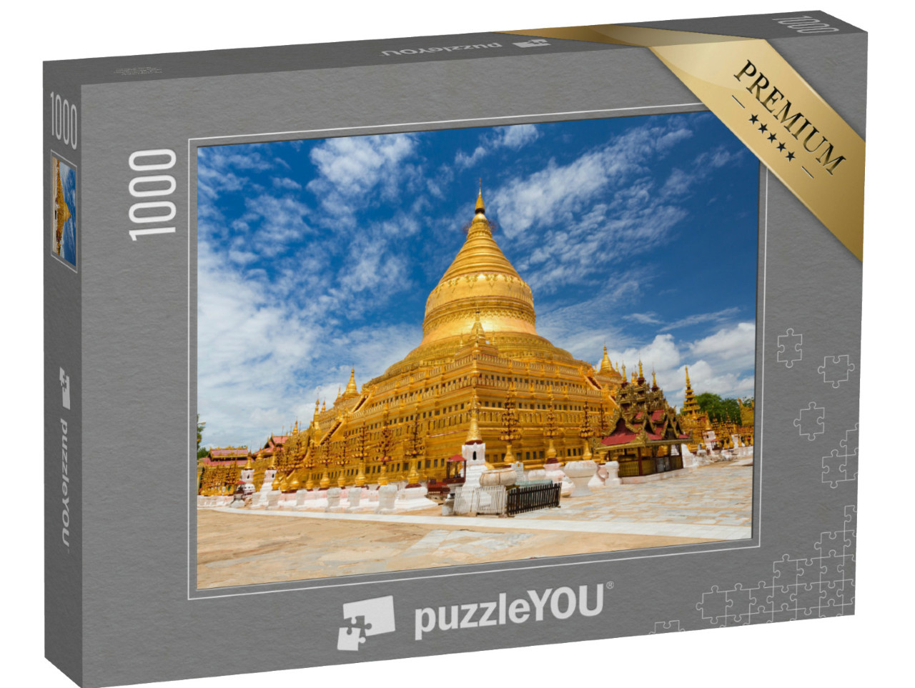 puzzle 1000 dílků „Působivá pagoda Shwezigon v Baganu, Myanmar.“
