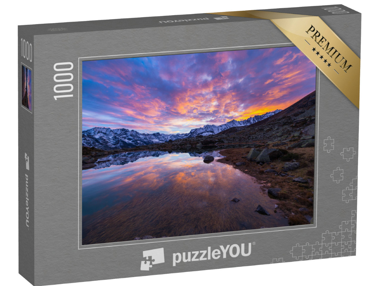 puzzle 1000 dílků „Vysokohorské jezero v italských Alpách“