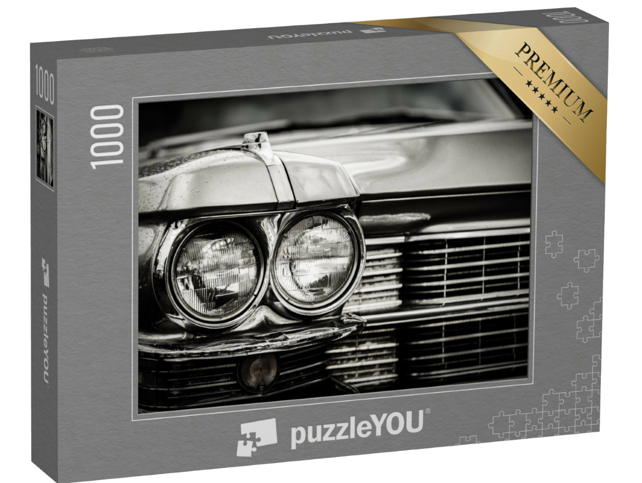 puzzle 1000 dílků „Detail restaurovaného amerického klasického vozu“
