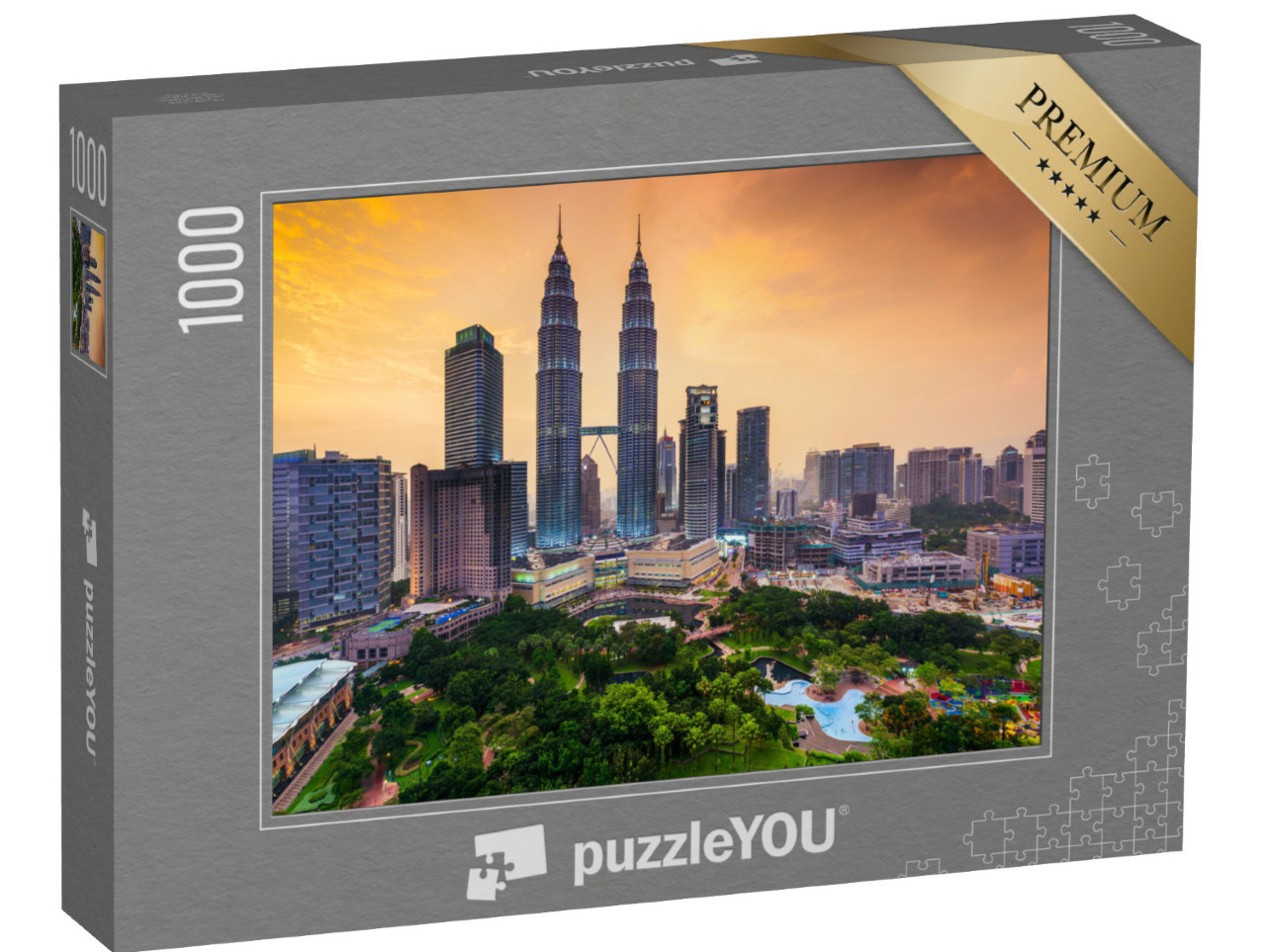 puzzle 1000 dílků „Impozantní panorama Kuala Lumpuru, Malajsie“