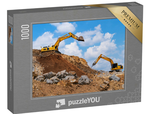 puzzle 1000 dílků „Rypadla a drtiče kamene“