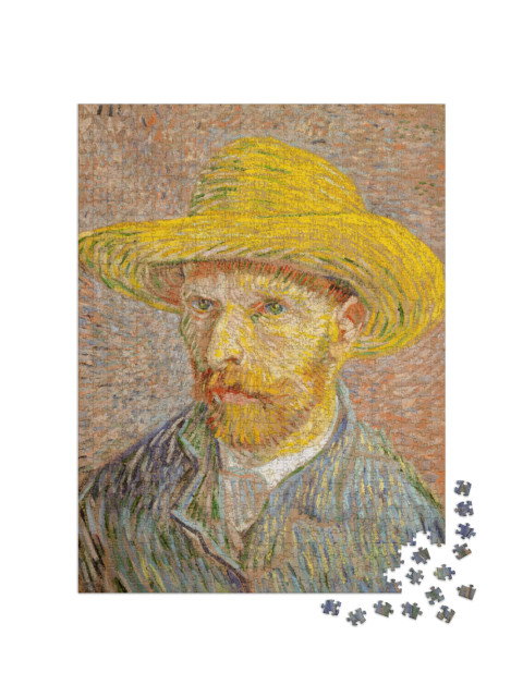 puzzle 1000 dílků „Vincent van Gogh - Autoportrét se slaměným kloboukem“