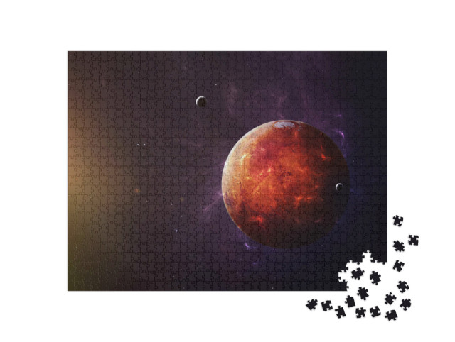puzzle 1000 dílků „Mars, planeta ve vesmíru“