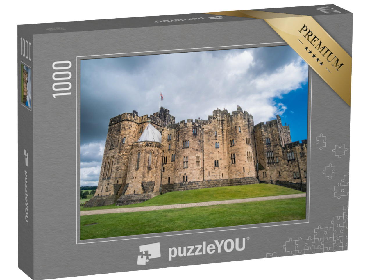 puzzle 1000 dílků „Mystický hrad Alnwick v anglickém hrabství Northumberland“