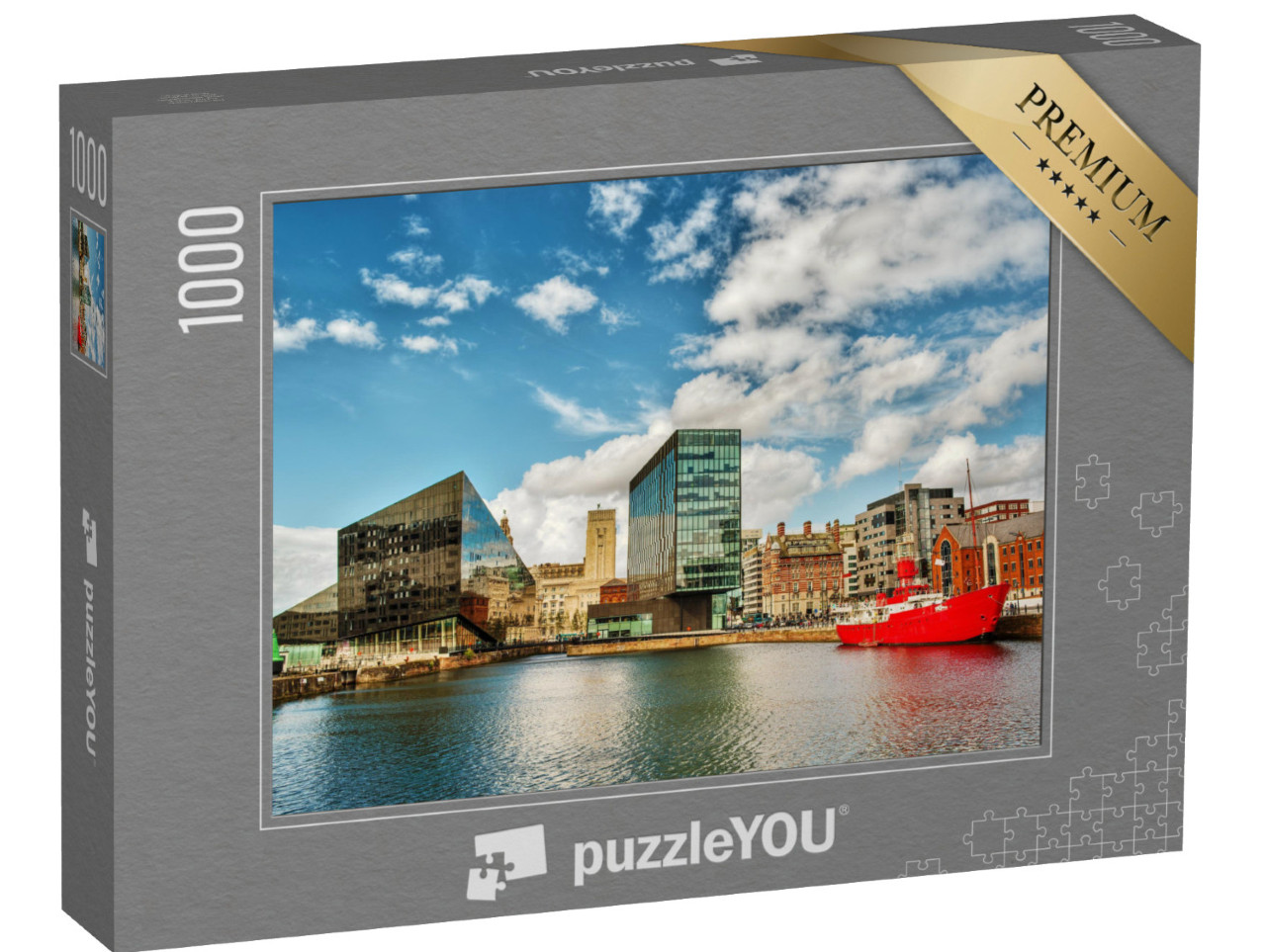 puzzle 1000 dílků „Budova na řece Mersey v Liverpoolu, Anglie“