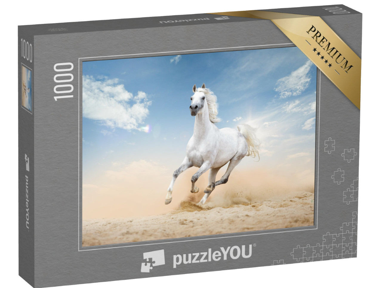 puzzle 1000 dílků „Tři arabští koně běží pouští“