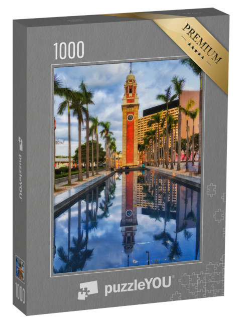 puzzle 1000 dílků „Hodinová věž ve městě Hongkong“