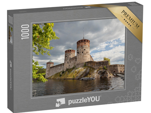 puzzle 1000 dílků „Impozantní hrad Olavinlinna, Savonlinna, Finsko“