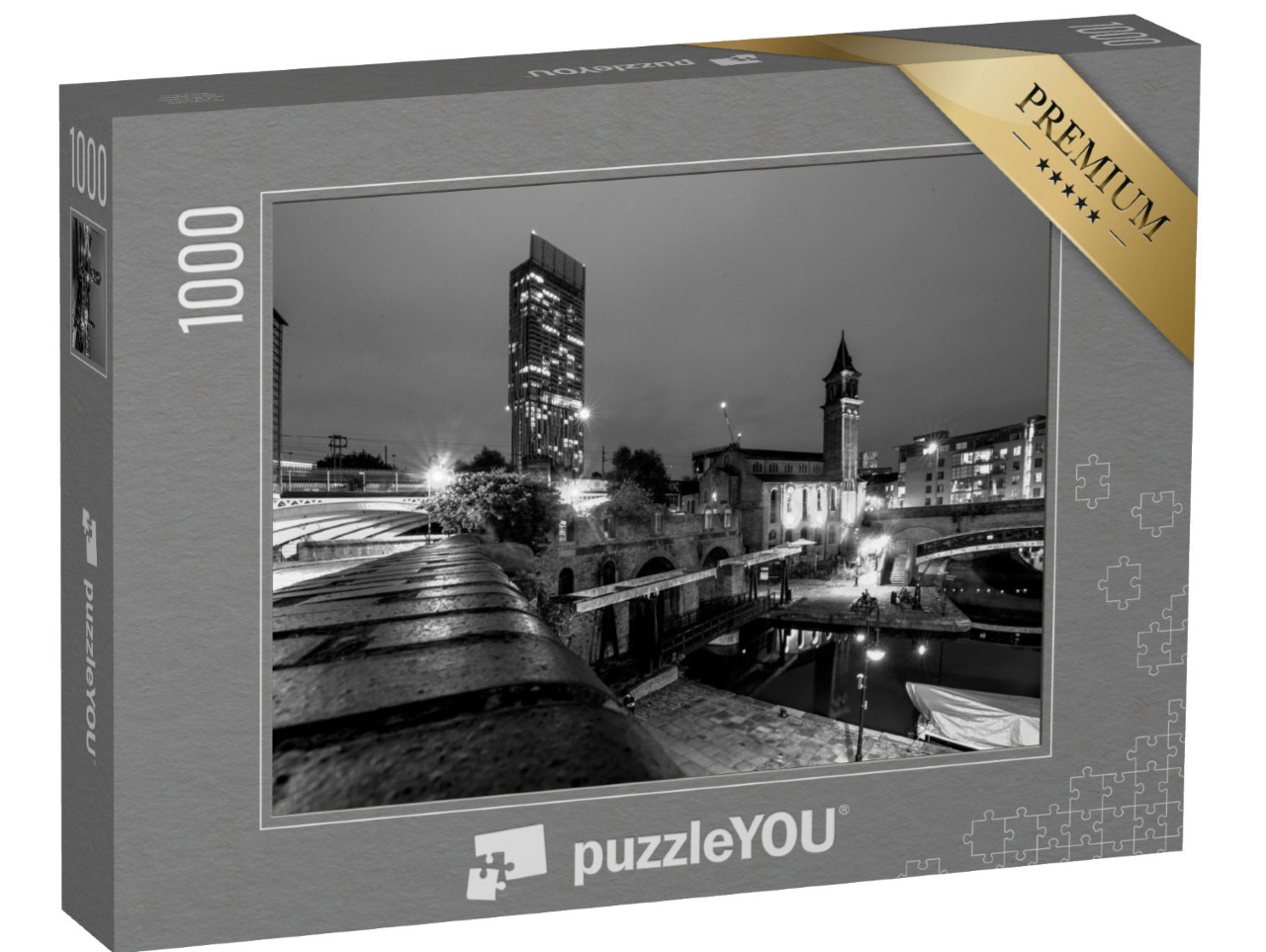 puzzle 1000 dílků „Manchester: noční město, Anglie“